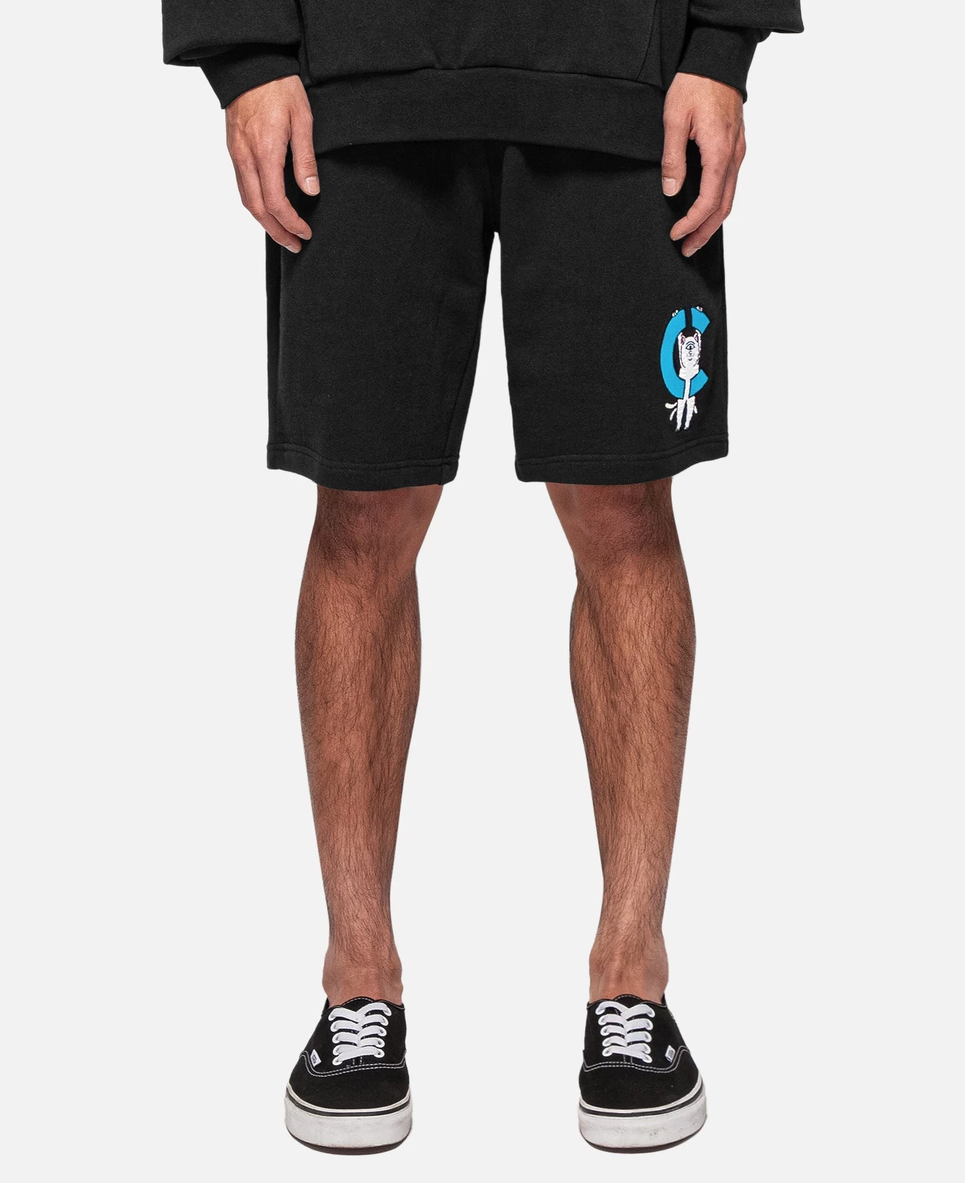 RIPNDIP Hanging On Sweatshorts (Black) 2 RIPNDIP Hanging On Sweatshorts (Black) - Image 2