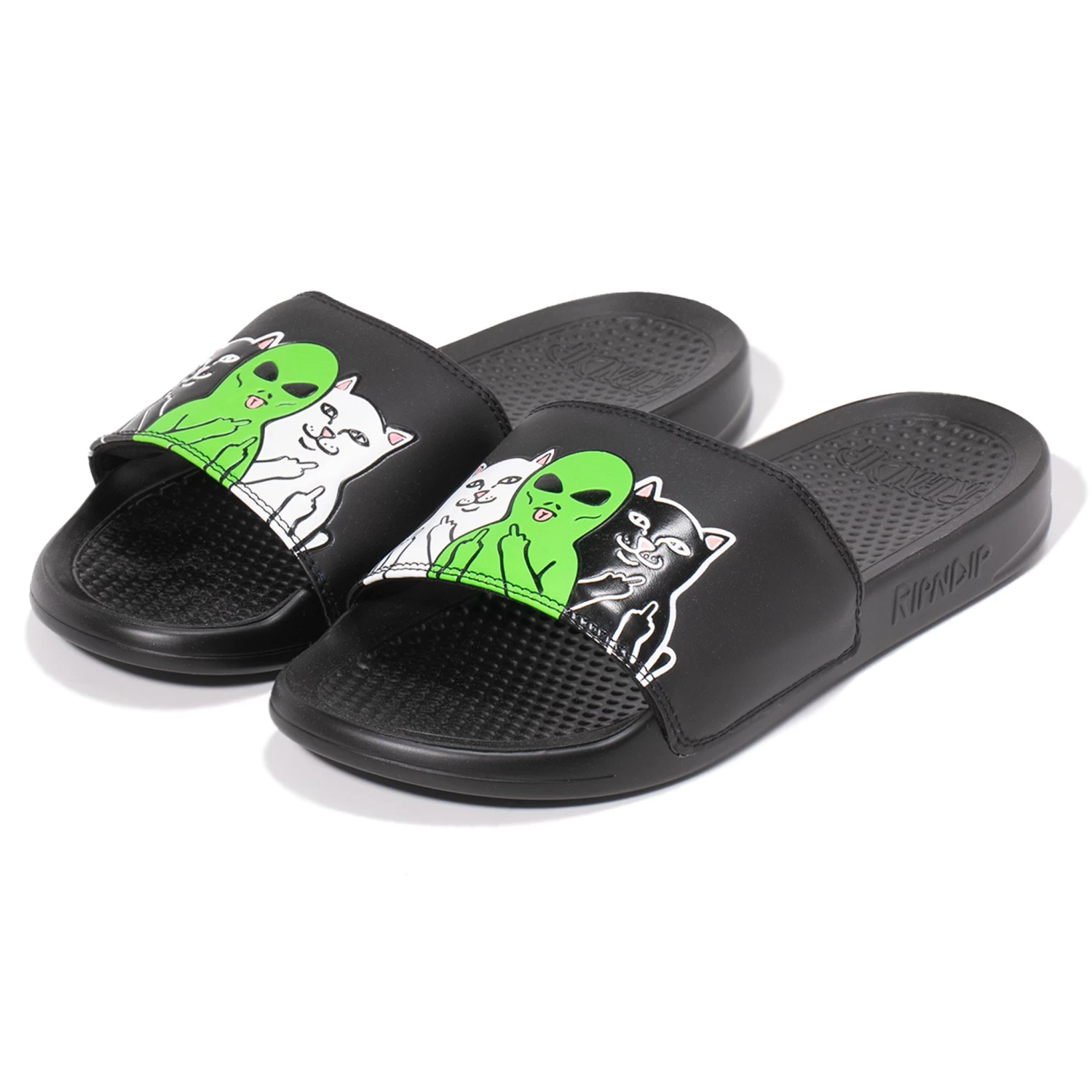 RIPNDIP Whole Gang Slides (Black) 1 RIPNDIP Whole Gang Slides (Black)