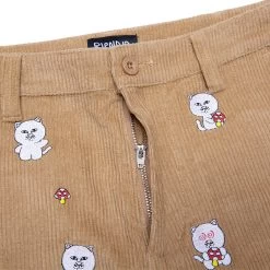 RIPNDIP Hello Nermy Corduroy Embroidered Shorts (Tan) 8 RIPNDIP Hello Nermy Corduroy Embroidered Shorts (Tan) -Urban Fashion Shop hellonermyshortstan 0002 KK2A1864