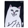 RIPNDIP Lord Nermal Throw Blanket (Black)