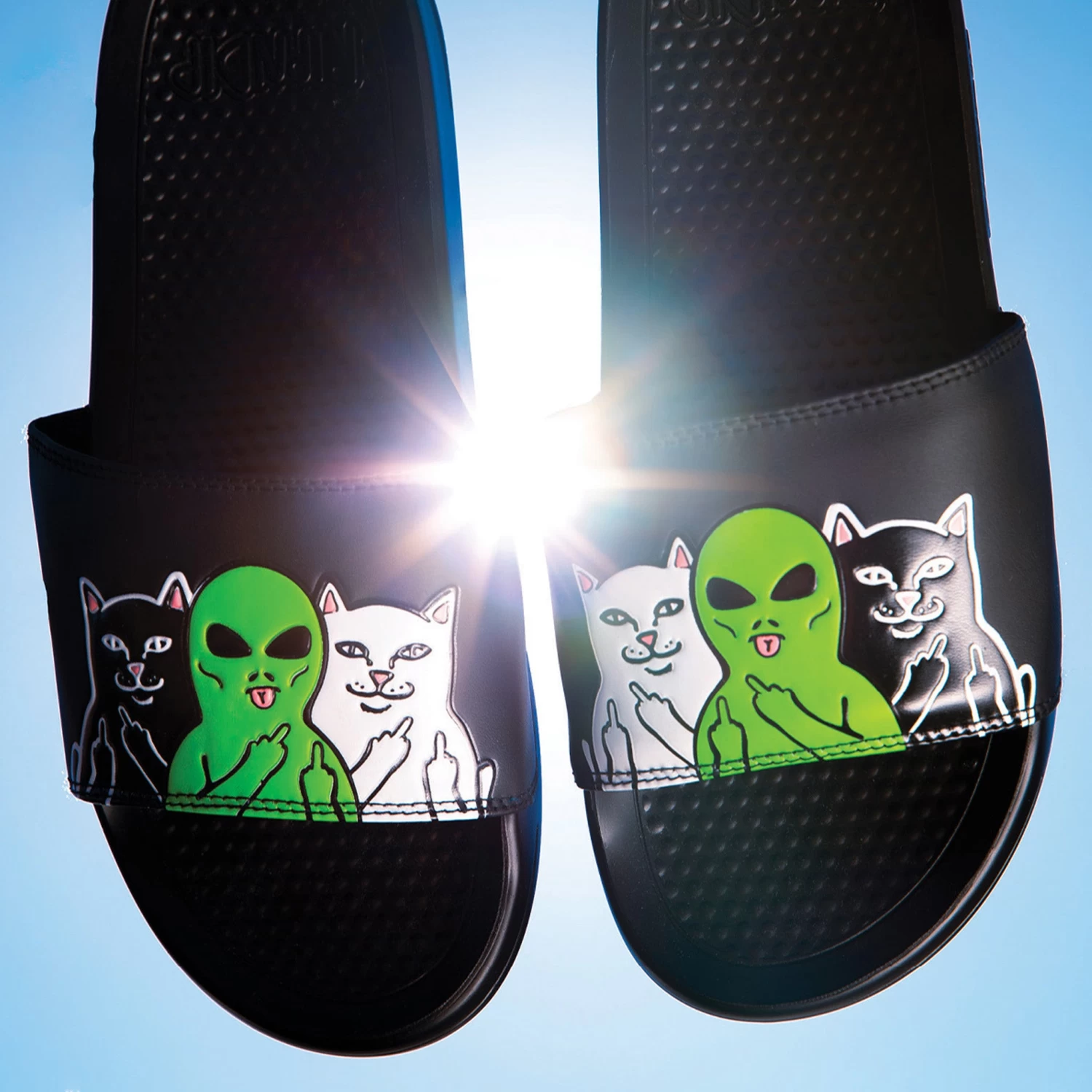 RIPNDIP Whole Gang Slides (Black) 2 RIPNDIP Whole Gang Slides (Black) - Image 2