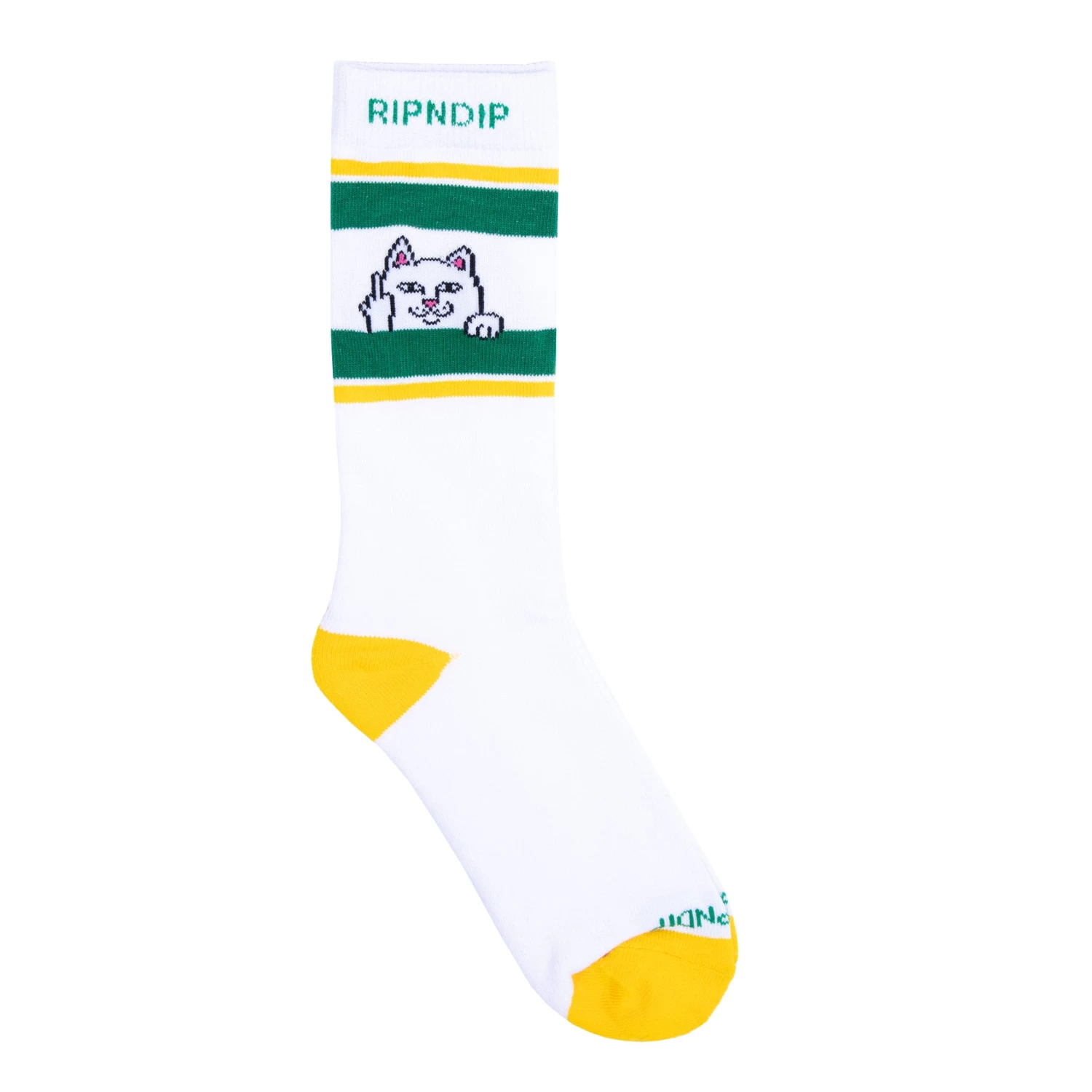 RIPNDIP Peeking Nermal Socks (White/Green) 1 RIPNDIP Peeking Nermal Socks (White/Green)