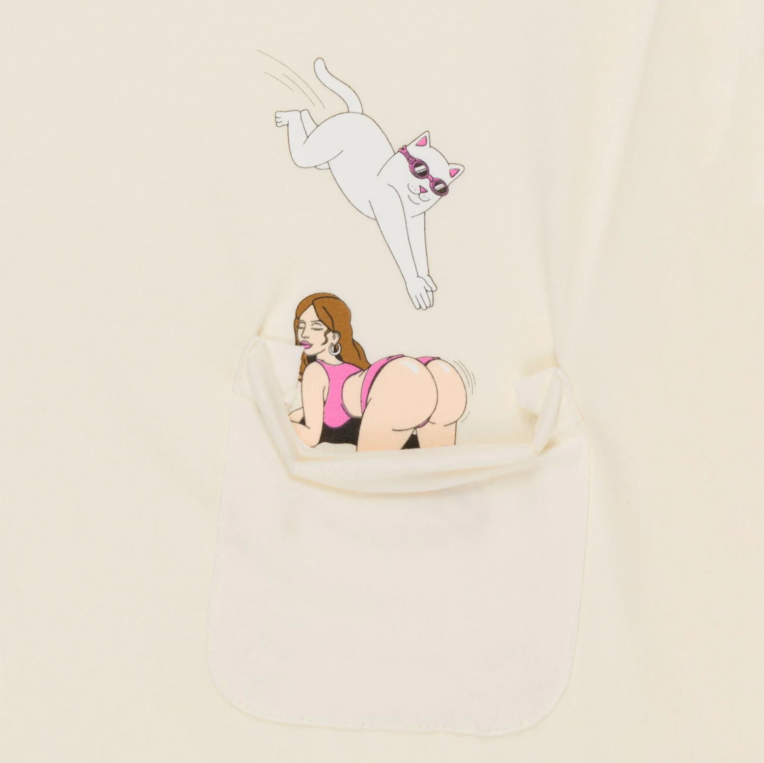 RIPNDIP Jumpin In Pocket Tee (Natural) 2 RIPNDIP Jumpin In Pocket Tee (Natural) - Image 2