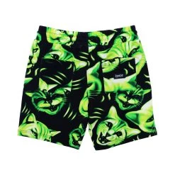 RIPNDIP Neon Cat Sweatshorts (Black/Neon) -Urban Fashion Shop neonsweatshorts 0001 027A9615