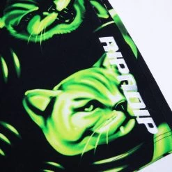 RIPNDIP Neon Cat Sweatshorts (Black/Neon) -Urban Fashion Shop neonsweatshorts 0002 027A9610