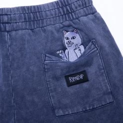 RIPNDIP Peek A Nermal Sweatshorts (Navy Acid Wash) 5 RIPNDIP Peek A Nermal Sweatshorts (Navy Acid Wash) -Urban Fashion Shop peekanermalshorts 0000 027A9606
