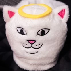 RIPNDIP Lord Angel Plush Slippers (White) -Urban Fashion Shop plushslippershover 0000 slipperexports 4