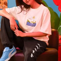 PUMA X RIPNDIP Logo Tee (Warm White) -Urban Fashion Shop pumahoverovers 0000 23AW SP Ripndip Look1 015