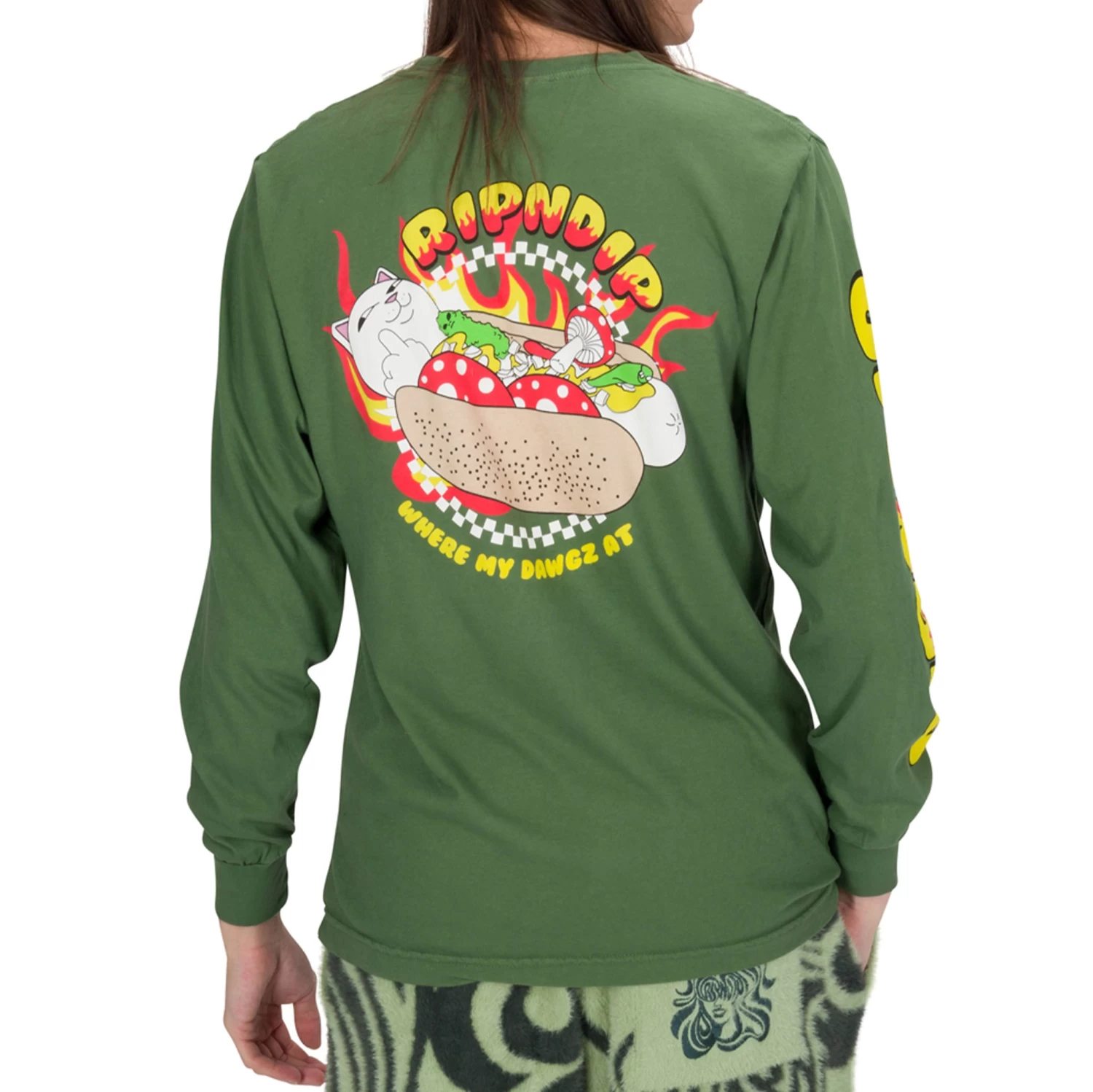 RIPNDIP Glizzy Long Sleeve (Olive) 2 RIPNDIP Glizzy Long Sleeve (Olive) - Image 2