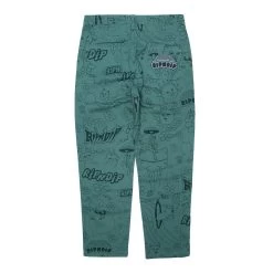RIPNDIP Scribble Cotton Twill Pants (Forest Green) -Urban Fashion Shop scribblepants 0001 KK2A1823