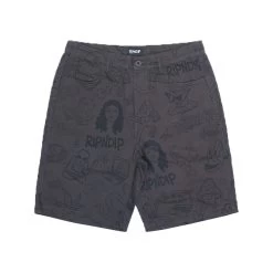 RIPNDIP Nerm Doodle Twill Shorts (Chocolate)