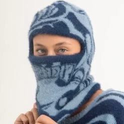 RIPNDIP Psychedelic Faux Mohair Balaclava (Dark Slate) -Urban Fashion Shop sherpabalaclava