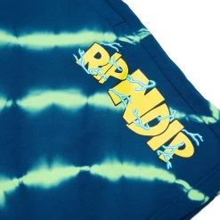 RIPNDIP Super Sanerm Sweatshorts (Navy/Neon Green Dye) -Urban Fashion Shop shortsholiday21 0011 KK2A0383