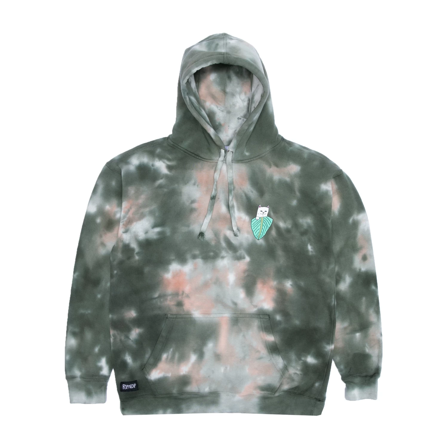 RIPNDIP Nermal Portrait Hoodie (Olive/Orange) 2 RIPNDIP Nermal Portrait Hoodie (Olive/Orange) - Image 2