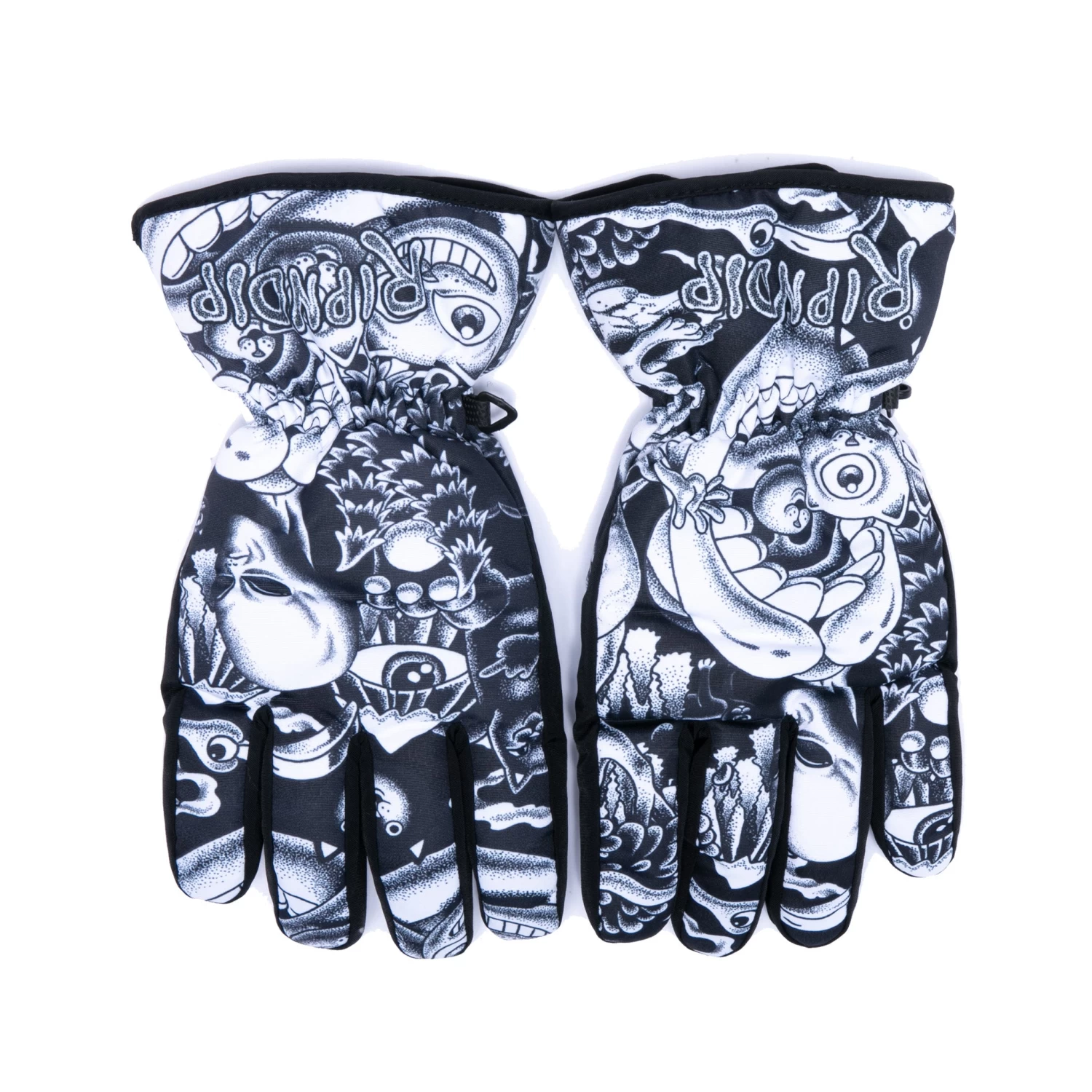 RIPNDIP Dark Twisted Fantasy Snow Gloves (Black/White) 2 RIPNDIP Dark Twisted Fantasy Snow Gloves (Black/White) - Image 2