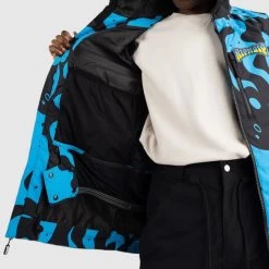 RIPNDIP Psychedelic 2.0 Snowboard Jacket (Black / Blue) -Urban Fashion Shop snowjacket 0000 snowjack