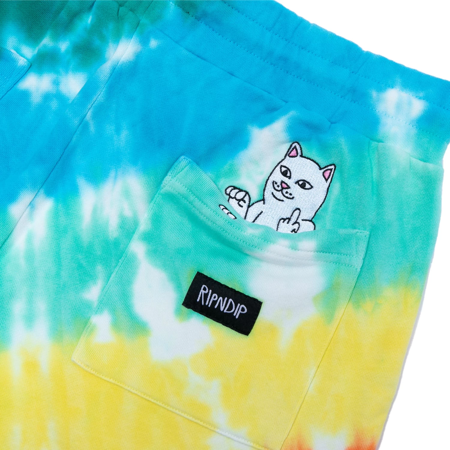 RIPNDIP Prisma Sweatshorts (Teal Rainbow Dye) 5 RIPNDIP Prisma Sweatshorts (Teal Rainbow Dye) - Image 5