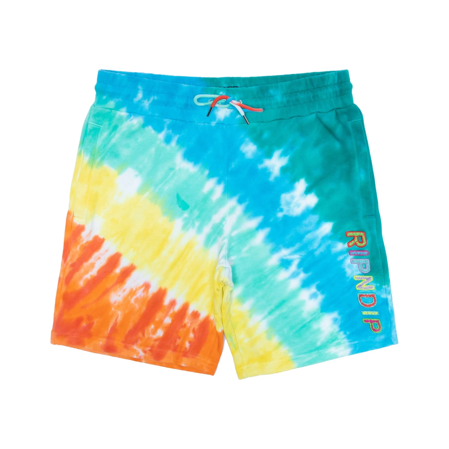 RIPNDIP Prisma Sweatshorts (Teal Rainbow Dye) 2 RIPNDIP Prisma Sweatshorts (Teal Rainbow Dye) - Image 2