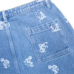 RIPNDIP Dance Party Denim Shorts (Medium Wash) -Urban Fashion Shop spring22shorts 0022 027A0296