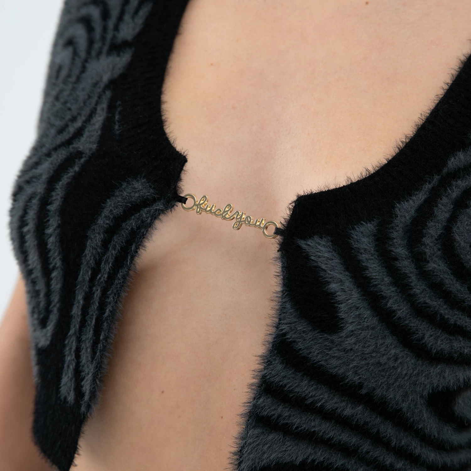 RIPNDIP Hypnotic Open Front Crop Top (Black) 3 RIPNDIP Hypnotic Open Front Crop Top (Black) - Image 3