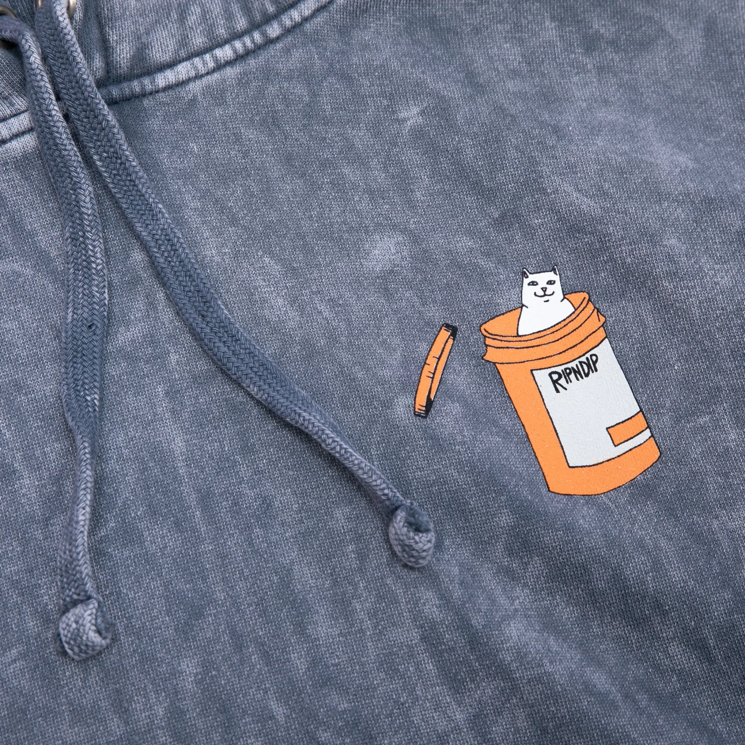 RIPNDIP Nermal Pills Hoodie (Grey Mineral Wash) 3 RIPNDIP Nermal Pills Hoodie (Grey Mineral Wash) - Image 3