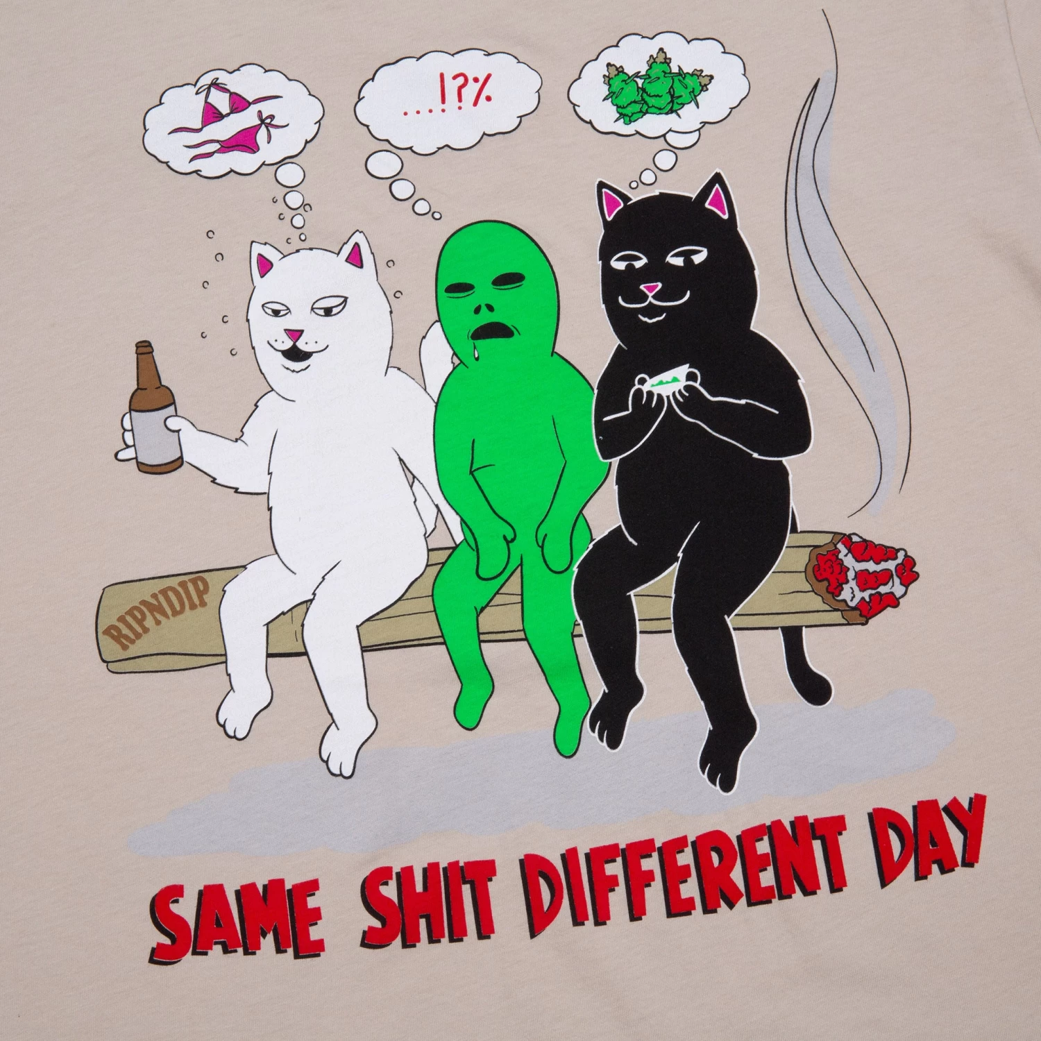 RIPNDIP Same Dreams Tee (Tan) 2 RIPNDIP Same Dreams Tee (Tan) - Image 2