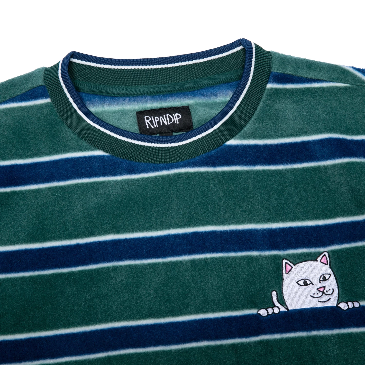 RIPNDIP Peeking Nermal Polar Fleece Crewneck (Hunter / Navy) 3 RIPNDIP Peeking Nermal Polar Fleece Crewneck (Hunter / Navy) - Image 3