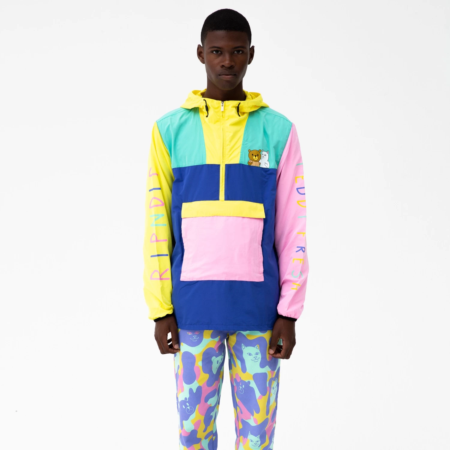 Ripndip Teddy Fresh Packable Anorak Jacket (Multi) 2 Ripndip Teddy Fresh Packable Anorak Jacket (Multi) - Image 2