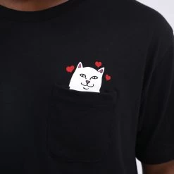 RIPNDIP Lord Nermal Loves Pocket Tee (Black) -Urban Fashion Shop vday new tee 2