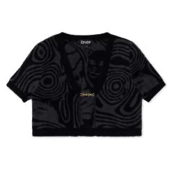 RIPNDIP Hypnotic Open Front Crop Top (Black)